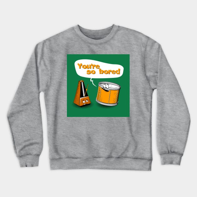 funny drum Crewneck Sweatshirt by volovikp